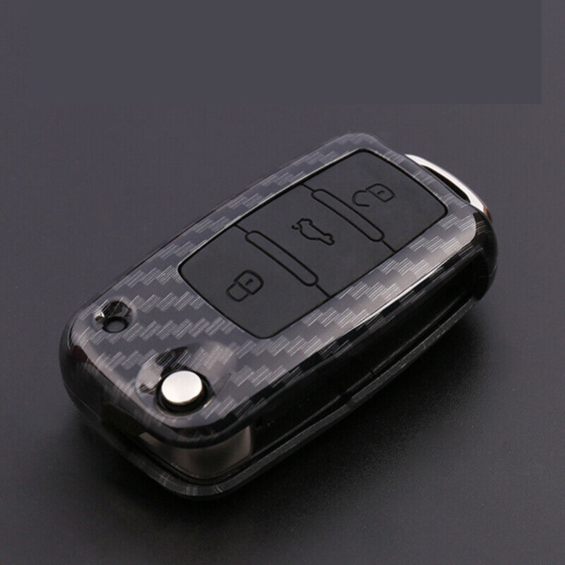 Carbon Key Cover Case For Volkswagen VW Bora Jetta POLO Passat Beetle Skoda SEAT