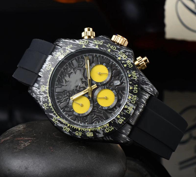 2022 high quality Men Luxury Watch six stitches All dials work Automatic Quartz watches European Top brand chronograph clock Fashi2439