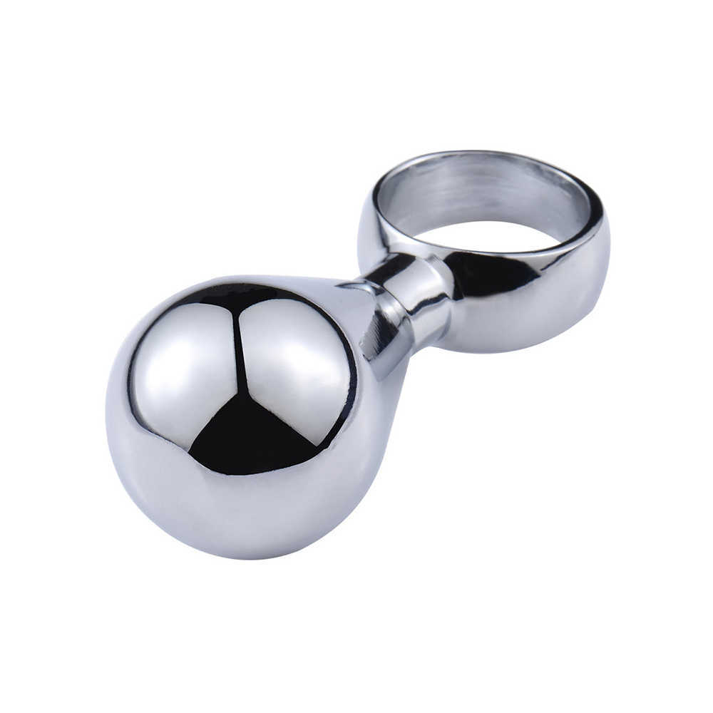 Artículos de belleza Anillo de tracción de metal Enchufe anal Dilatador sólido Hombre / Mujer Estimulación del punto G Buttplug Masturbador Juguetes 3 Unids / set Culo