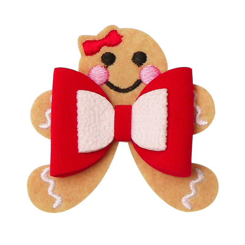 24 pièces nouveaux enfants épingle à cheveux de noël filles mignonnes nœuds papillon accessoires de cheveux rouge père noël bonhomme de neige wapiti pince à cheveux