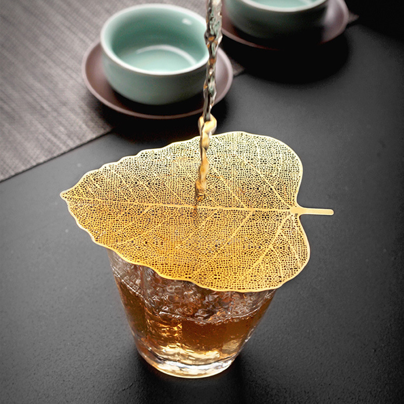 Infuseur à thé en acier inoxydable | Passoires à thé créatives en feuille, signet filtre à herbes, accessoires de thé, outil de cuisine