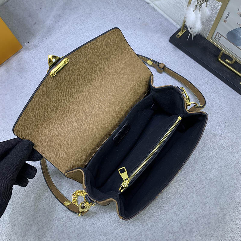M46279 مصمم أكياس الكتف حقيبة نساء حقيبة العلامة التجارية الفاخرة الحجم 21.5x6x13.5cm