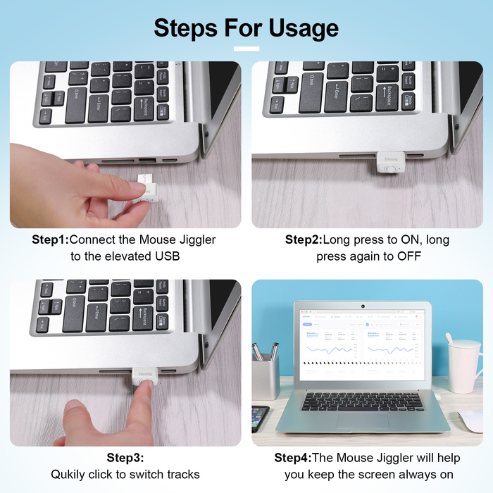 Mice Mouse Jiggler USB Undetectable Mover Automatic Computer Keeps Awake Simulate Movement 2210278115631