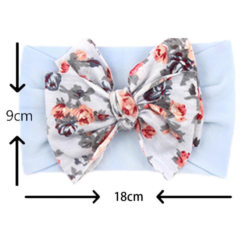 Kinderen Elastische haarband Boheemse kinderen Haaraccessoires Print Nylon Bandeau Baby Girls Bow Headband Fashion Decoratie