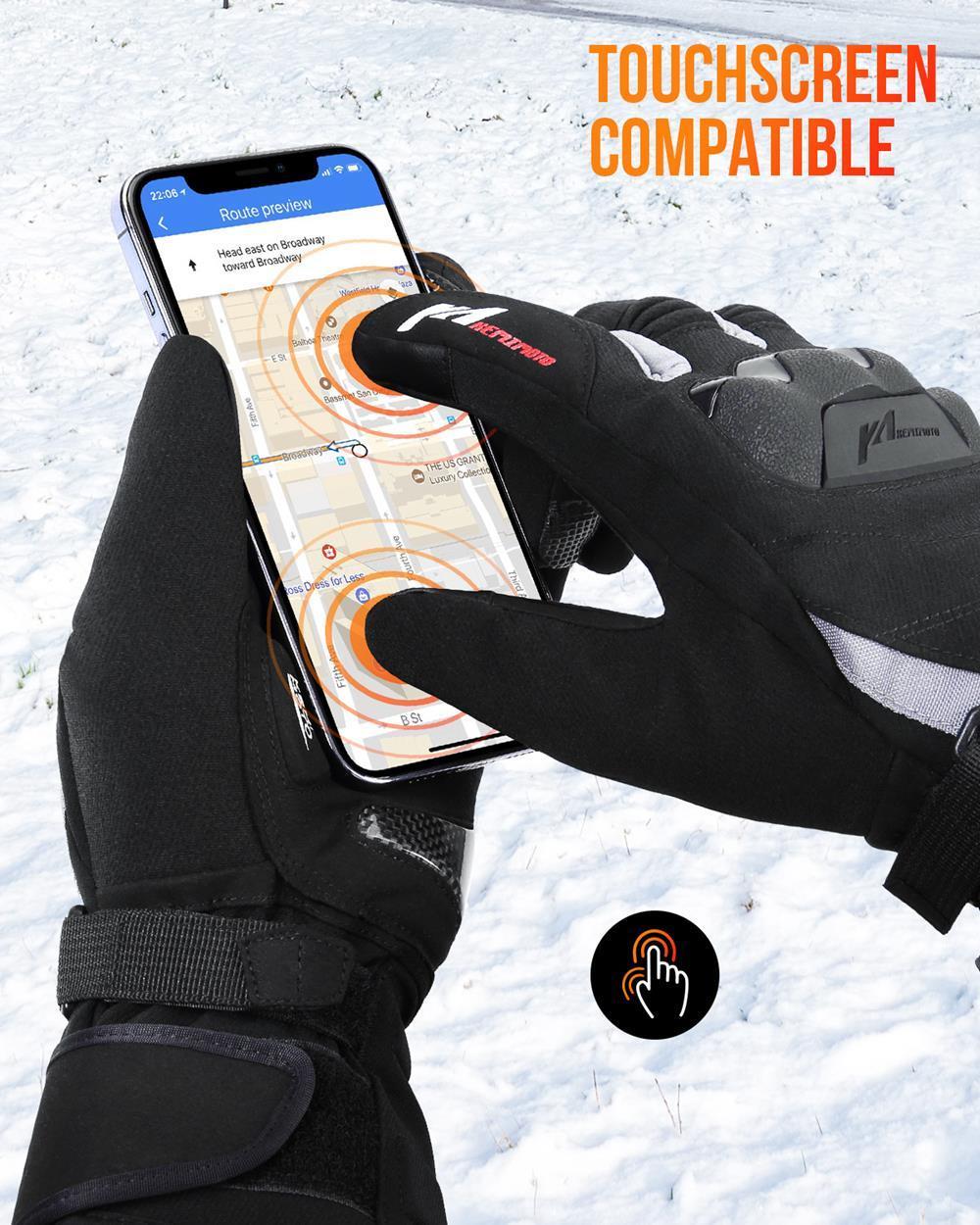 Five Fingers Gloves Heated Motorcycle Winter Warm Moto Waterproof Rechargeable Heating Thermal For Snowmobile 221026