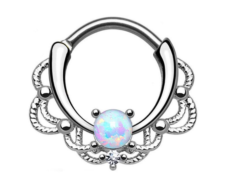 Zircon Fake Septum Piercing Nose Ring Hoop For Girl Men Faux Body Clip Rings Jewelry Non-Pierced