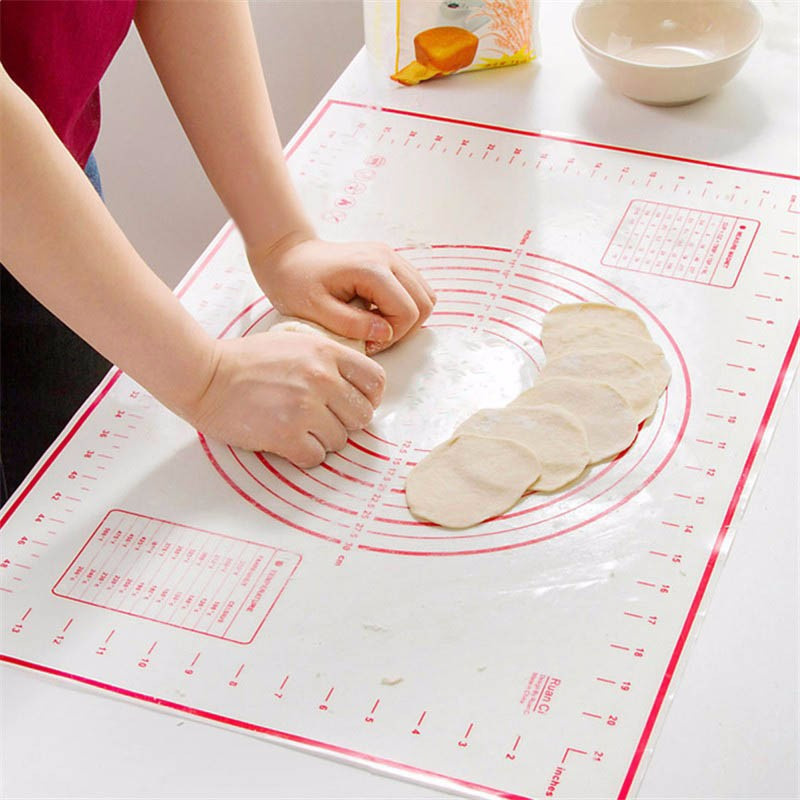 Silicone Pastry Pastry Boards Extra Large Non Slip with Measurement Fondant Rolling Dough Pie Crust Pizza and Cookies Baking Sheet Bakeware Table Mats