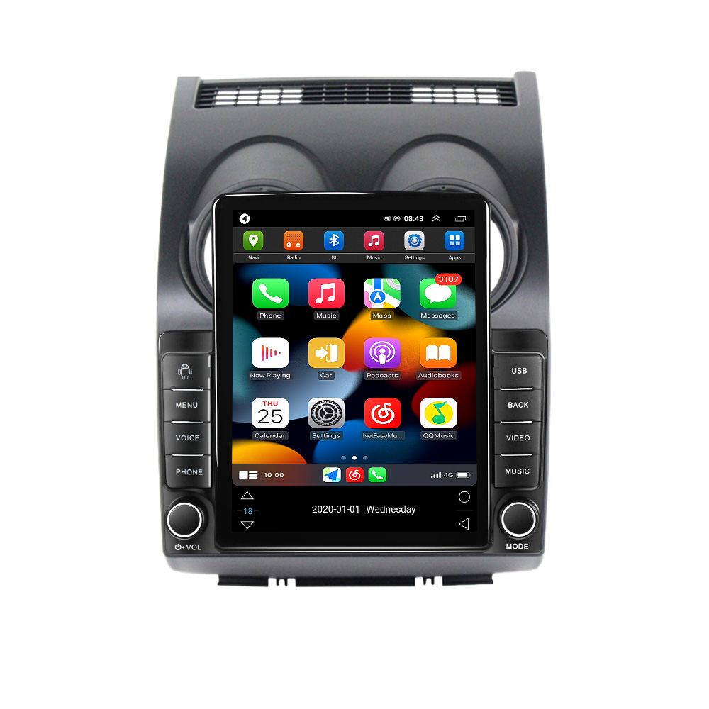 CarPlay Player Car DVD Radio Android Auto Multimídia para Nissan Qashqai J10 2006-2013 CarPlay 2din GPS Autoradio