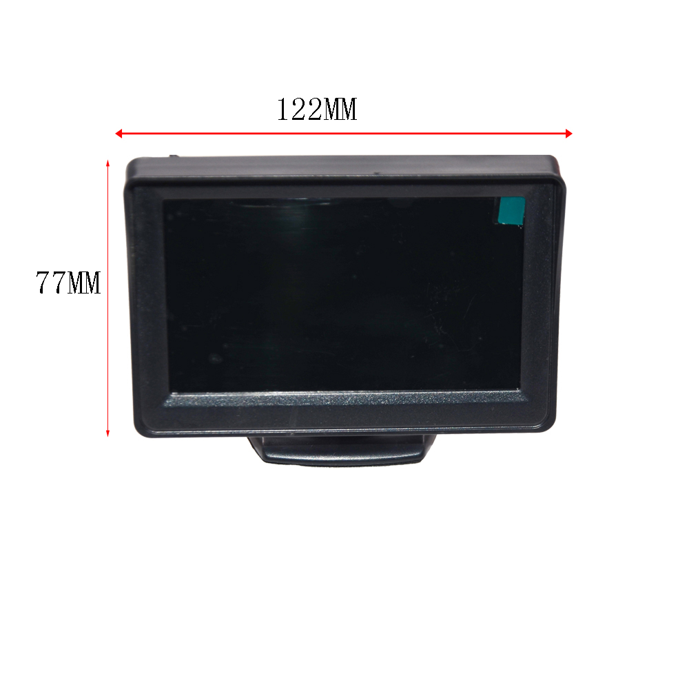 Auto-Monitor, 4,3-Zoll-Bildschirm für Rückfahrkamera, TFT-LCD-Display, HD-Digital-Farbe, 4,3 Zoll PAL/NTSC