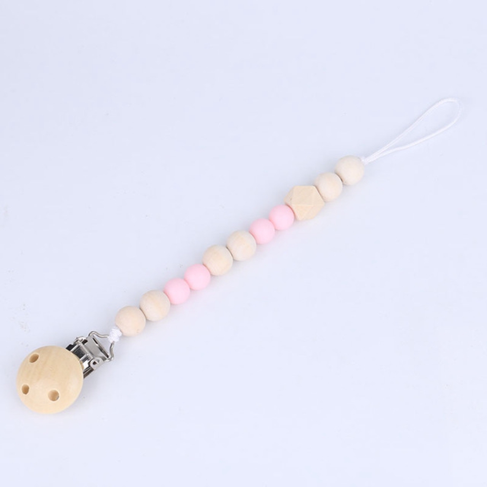 Baby Pacifier Holder Chains Anti-Drop Soother Clips Wooden Beads Teether Toy For Newborn Dummy Nipple Appease Feeding Soothie NUK Care Accessories A003