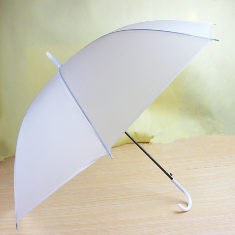 wholesale Parapluie couleur bonbon à long manche parapluie givré PVC automatique 8 parapluies en PVC d'os DH84