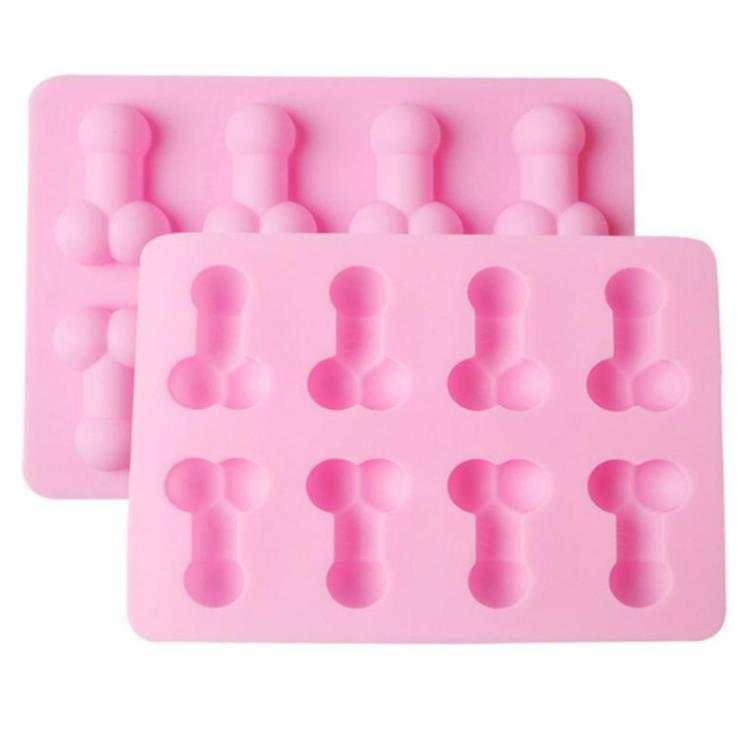 Sexy Penis Moulds Cake Mold For Chocolate Candy Birthday Single Party Funny Ice Cube Sugar Fondant Mould Nonstick Food-Grade SN5013