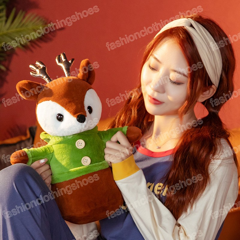 40 cm de decora￧￣o de natal fofa ador￡vel boneco de neve, brinquedos de pel￺cia de pel￺cia, travesseiro macio de travesseiro macio, presente de ￡rvore de natal para crian￧as meninas