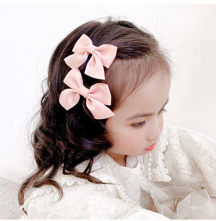 Koreaanse stijl stoffen kunst boog pony staarten houder kinderen haarbanden baby accessoires meisje pair clips br056