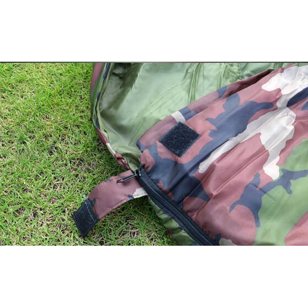 Sacos de dormir Bolsa de dormir ao ar livre Saco de dormir do envelope profissional de resistência à água dobrável algodão com capuz para camping ao ar livre T221022