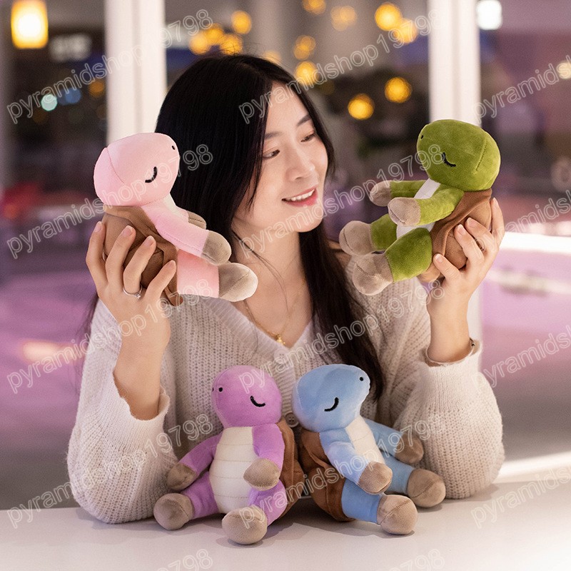 18 cm de desenho animado mini tartaruja boneca brinquedos de pelúcia adorável colorido de tartaruga macia travesseiro de animais macio para crianças para crianças