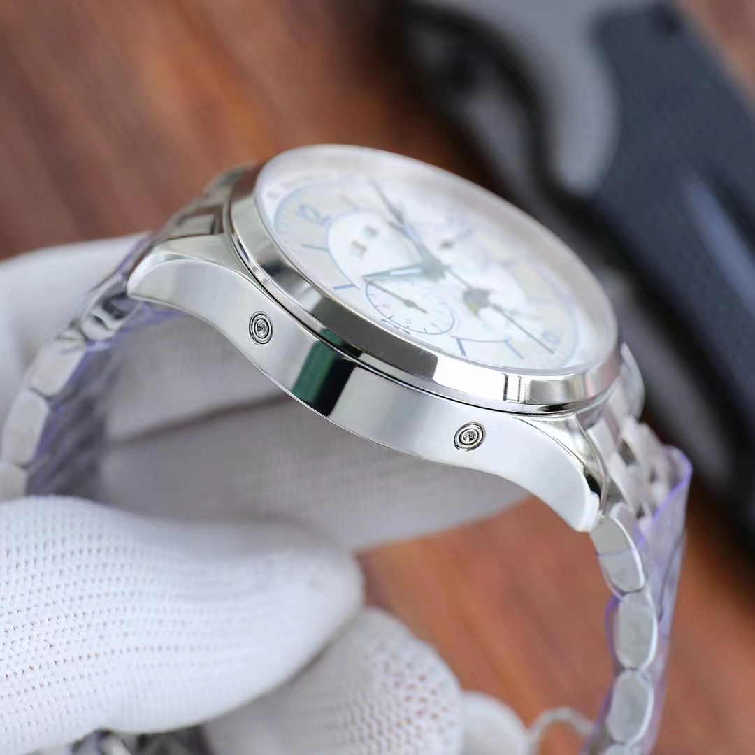 NIEUWE MECHANISCHE WERCHT VAN HIMENT 40 MM SILVERKAAR 759 SUPER VEILING UPGRADE VERSION VOLLEDIGE AUTOFATISCHE KAKKANDAAR Multifunctionele timer Delicate Elegant Luxury Watch