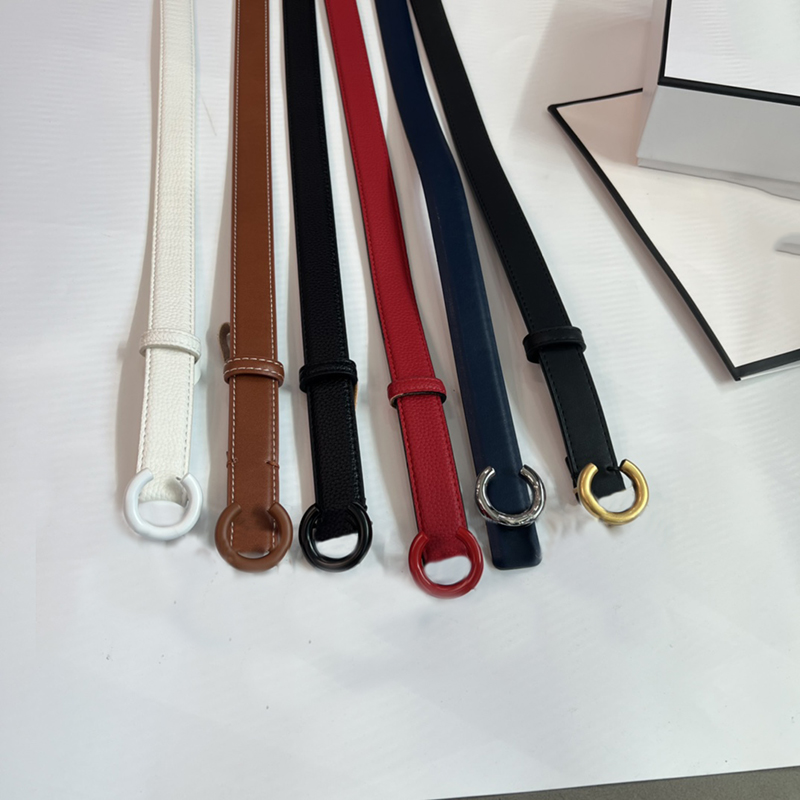 6 Cinturones de cuero Cinturón de diseñador de moda para mujer Cintura Ceinture Cintura delgada Faja para mujer Ancho 2 5 cm Hebilla colorida Damas B342z