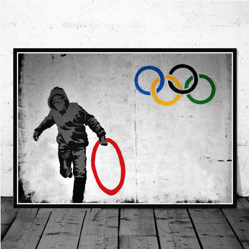 Banksy Street Graffiti Collage Monkey Canvas Painting Poster and Print Nordic Style Wall Art Pictures for Living Room Home Decor F3597878