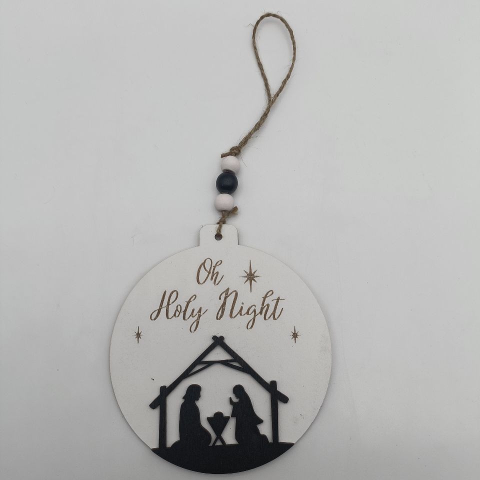 Pendentif en bois d'arbre de Noël bricolage artisanat en bois ornement suspendu pour les décorations de noël de bonne année