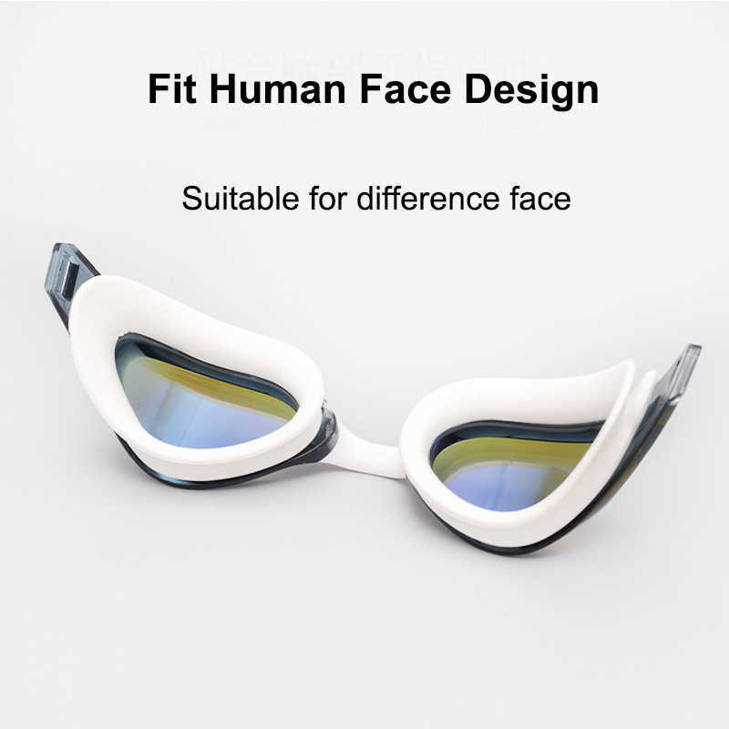 Goggles Professional Sile Swimming Goggles Plating Plate Double Anti-Fog UV Closees Men Women Lens Pool Eyewear L221028