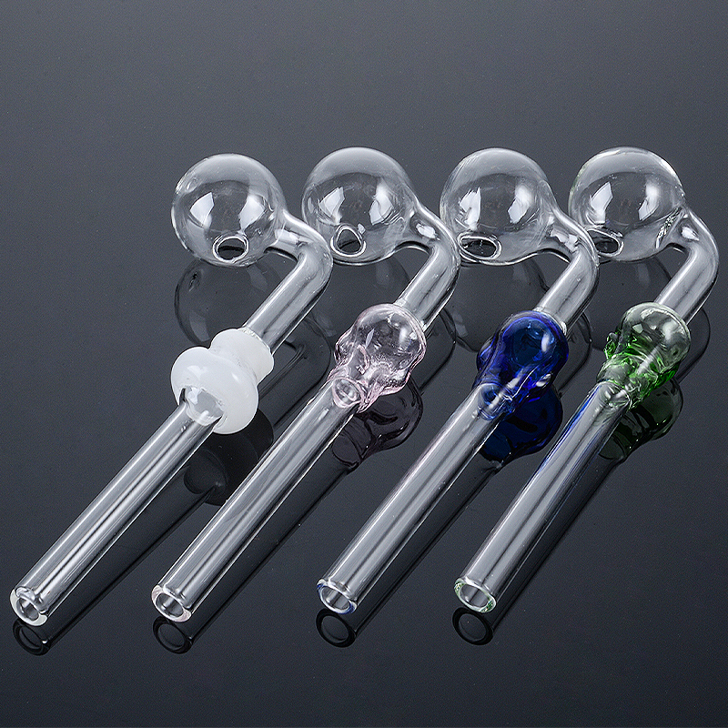 Multi Colors Glass Pipe Skull Style Smoking Pipes Mini Hand Pipe Oil Burner Bubbler Thick Pyrex Tobacco Tools Small Dab Rigs