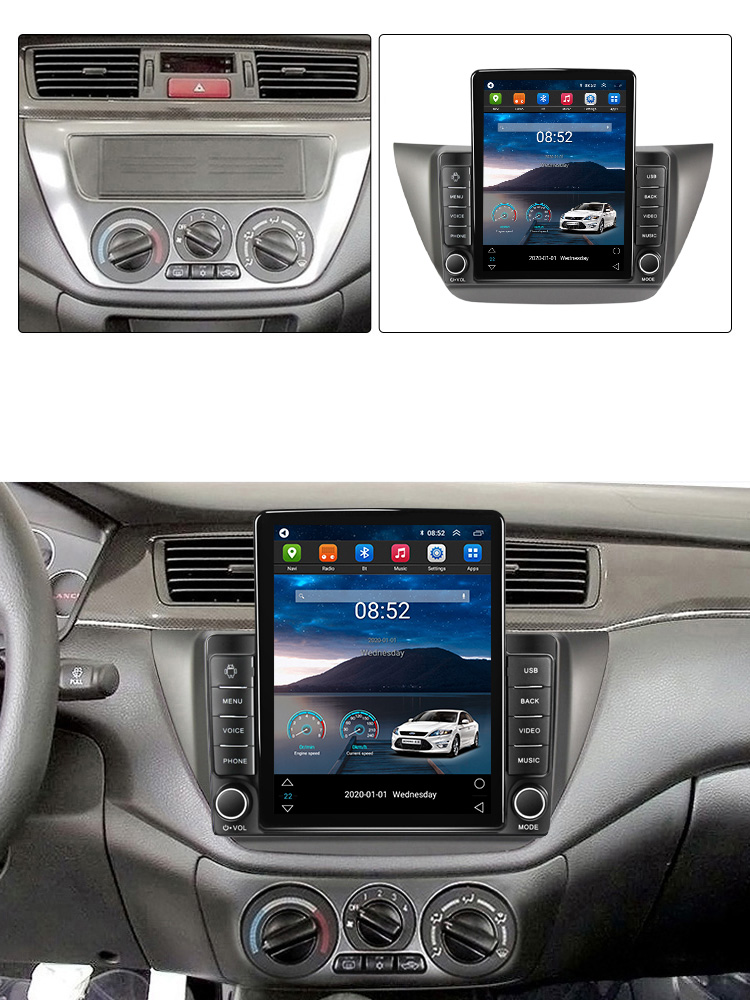 DSP CAR DVD Radio Video Multimedia Player Mitsubishi Lancer 9 CS 2000-2010 2DIN Android 11 Carplay Stereo GPS BT Wifi