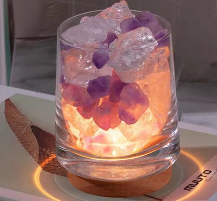 aromatherapie nachtlamp natuurlijke plantaardige olie zonder vuur kristalgeluid slaap binnen