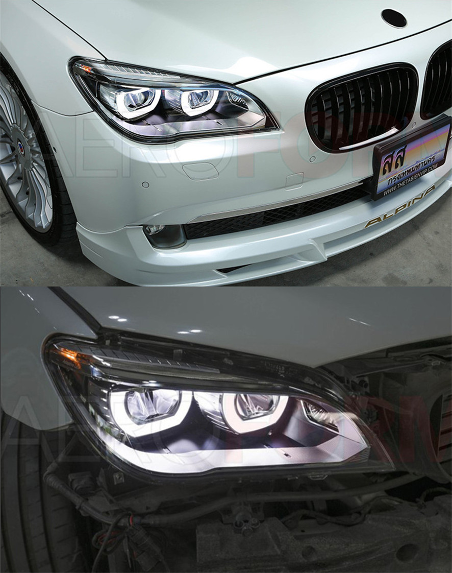 Estilo de carro para bmw f02 faróis 2009-2014 740i 730i 735i f01 led farol lente do projetor drl acessórios automotivos