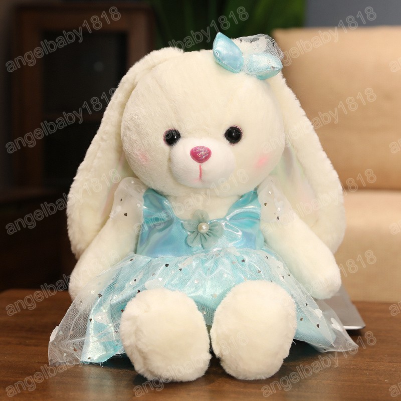 30/45 cm Bella Gonna Coniglio Giocattoli di Peluche Bel Vestito Da Sposa Bambole Coniglio Farcito Morbido Cuscino Animale Kawaii Regali Di Compleanno