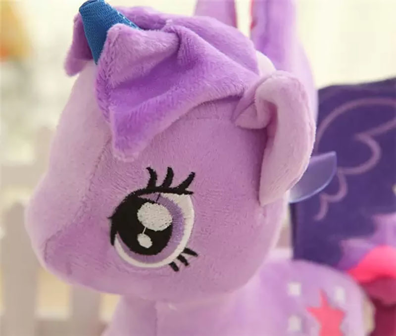 25cm plush toy rainbow pony unicorn embroidery pattern