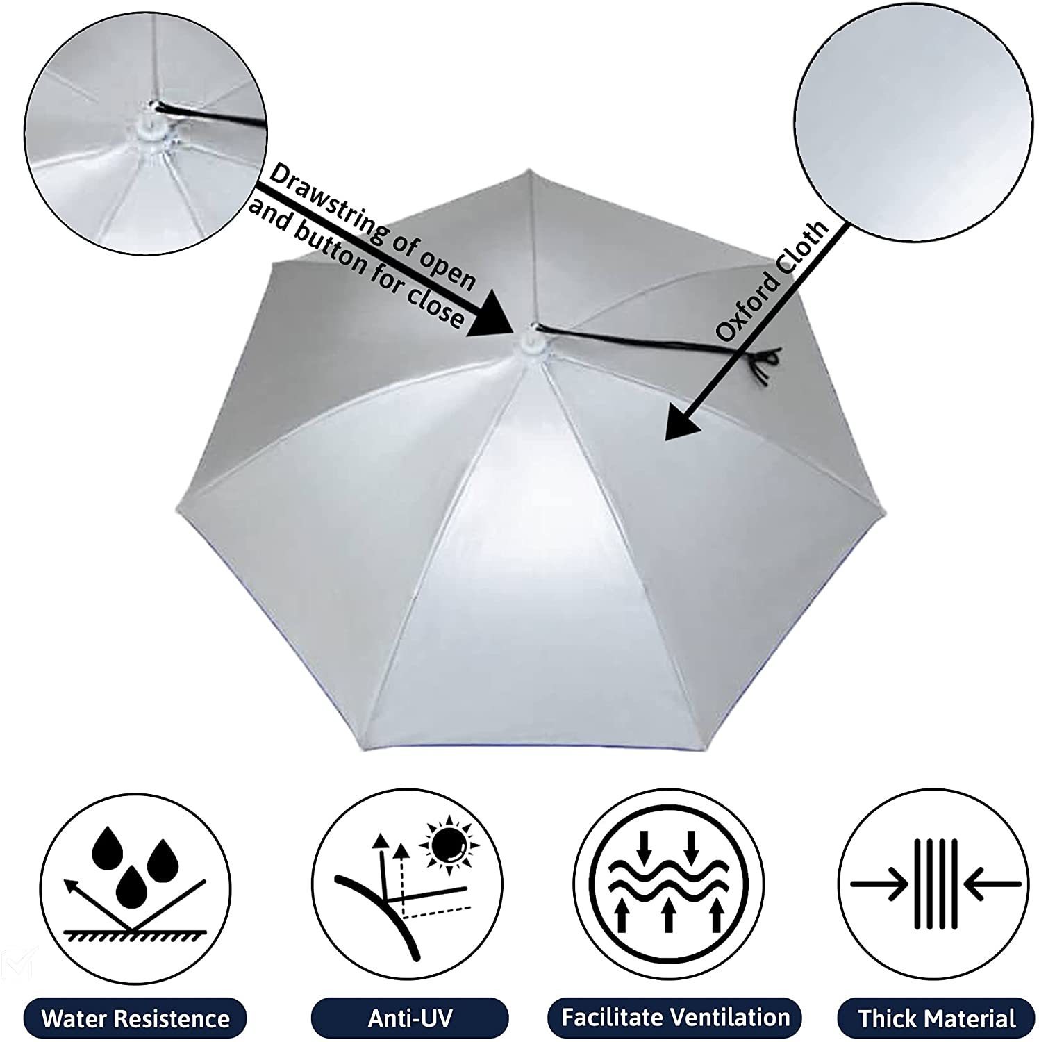 Parasol 95 cm duży tęczowy kapelusz rybacki na świeżym powietrzu 2 -krotnie dla dorosłych Dzieci mężczyźni 221027