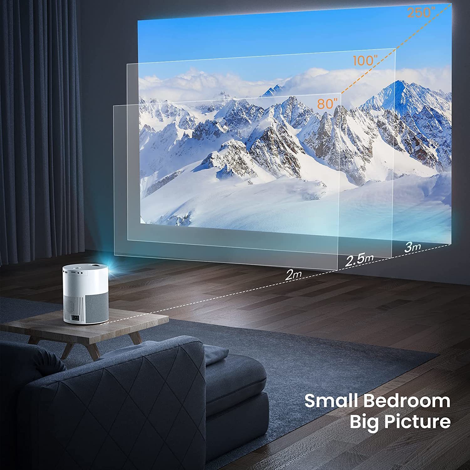 Проекторы Salange Full HD 1080p Native 1920x1080 Android Bluetooth Home Theatre видео Beamer Mini Led для телефона 221027