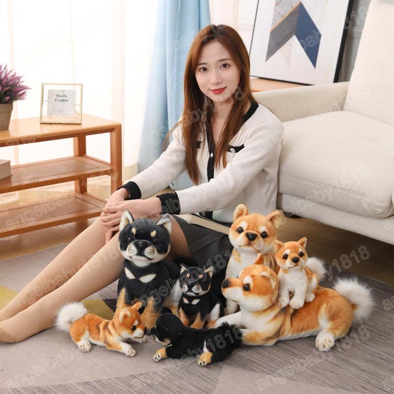 20/35cm Güzel Shiba Inu Inu Köpek Peluş Oyuncaklar Sevimli Oturan Yalancı Köpek Dolls Dolgulu Yumuşak Hayvan Oyuncak Çocuklar Bebek Doğum Günü Hediyeleri