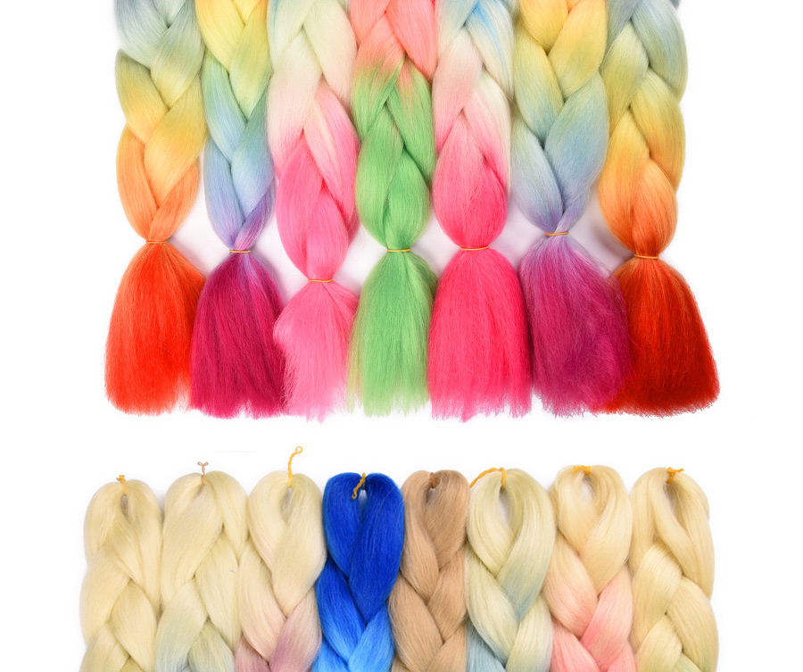 Главные волосы Синтетические гигантские плетеное удлинение волос 24 -дюймовое теплостойкое волокно в объемке для женщины