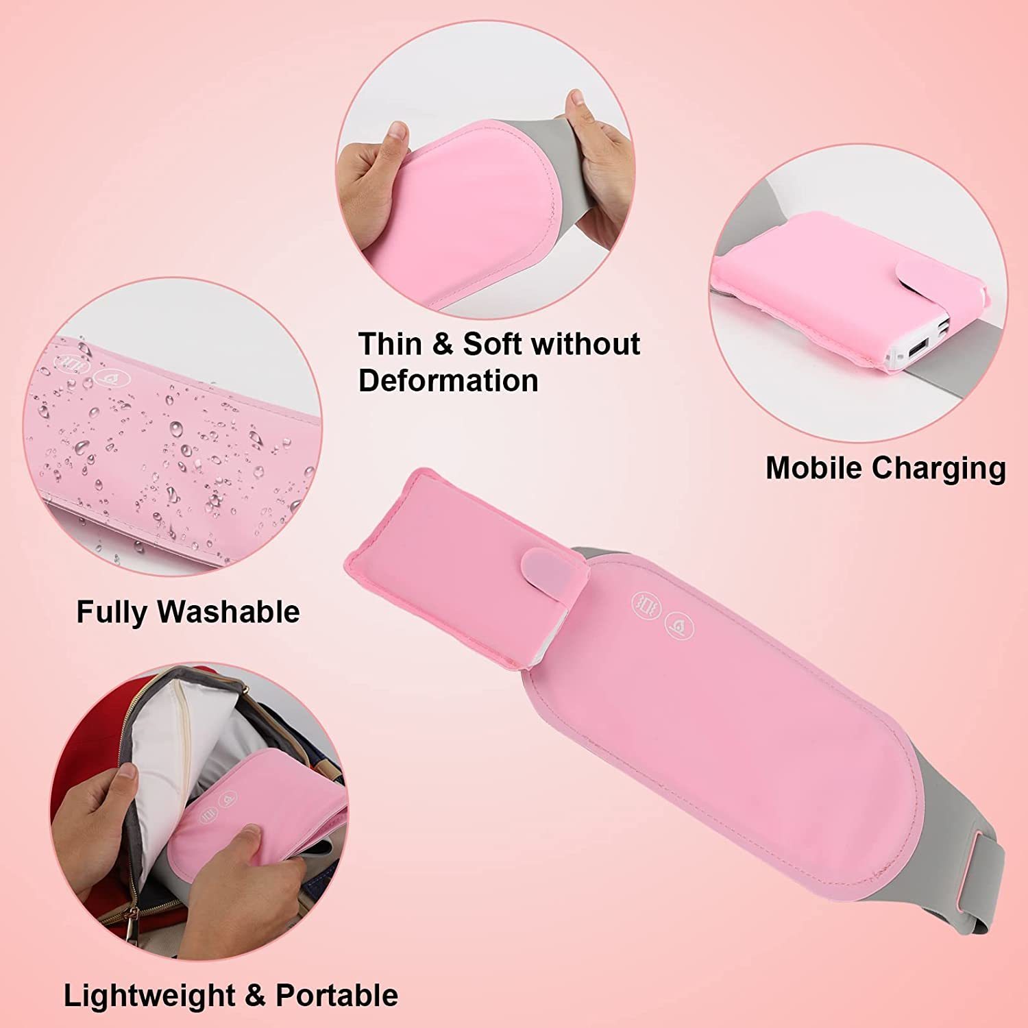 Portable Slim Equipment Washable Menstrual Colica Massager Colic Period Pain Relief Heating Pad for Cramps Abdominal Belly Warmer 1340645