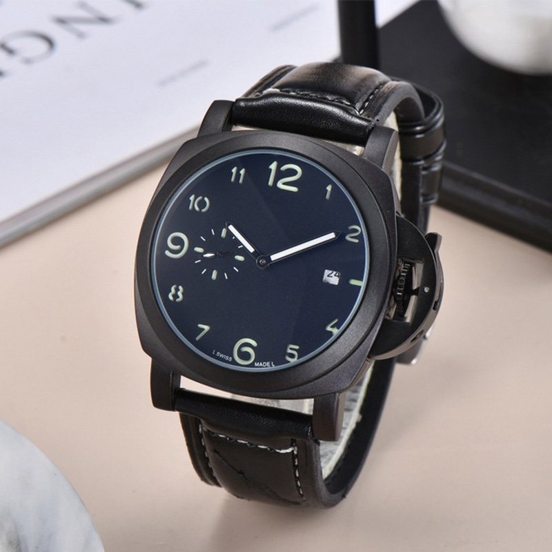 Top luxury brand men's simple fashion watch quartz movement multi-function luminous calendar rubber watches