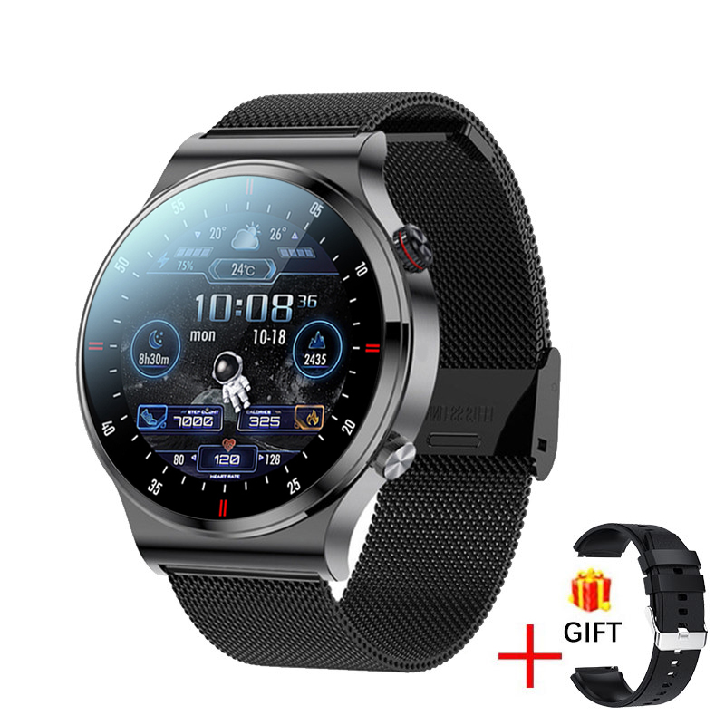 NFC Bluetooth Smart Watch Men Waterproof Men Smartwatch Sports Fitness Tracker Bracelet chamando press￣o da press￣o arterial Monitor de freq￼￪ncia card￭aca Rel￳gios para Android iOS