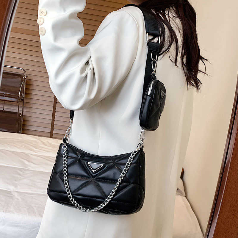 2024 New Designer Womens Crossbodybody épaule lointain Zimu Lingge Chain Womens Fashion Trend Trend brodery Fidre Crossbody