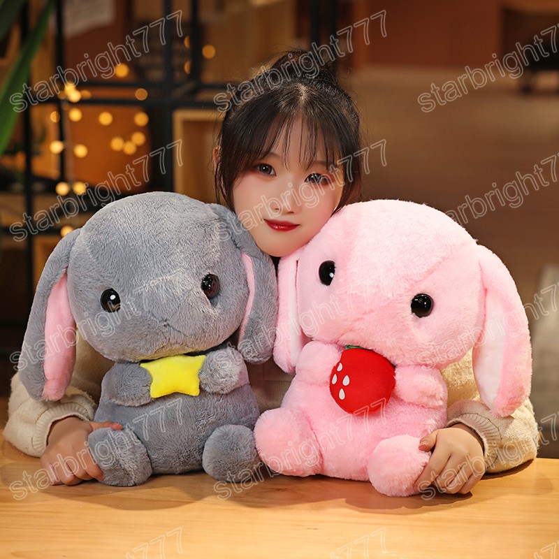 22-43cm mignon lapin en peluche peluche peluches lapin enfants oreiller poupée cadeaux pour enfants bébé sommeil jouet cadeau