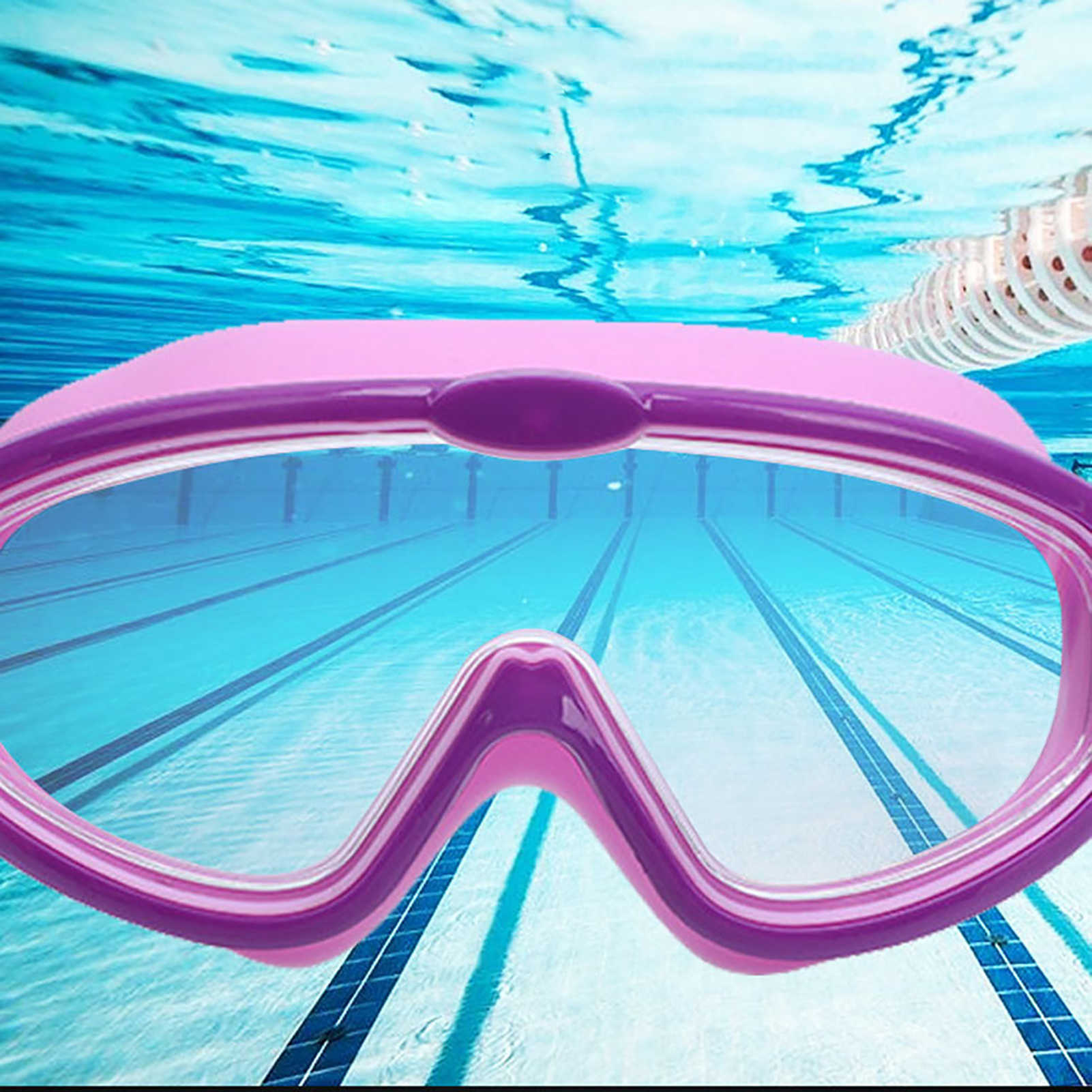 Goggles Swimming Goggles for Kids Universal Anti-UV Glasögon Stor vid Wide View Water Pool Goggle Accessories L221028