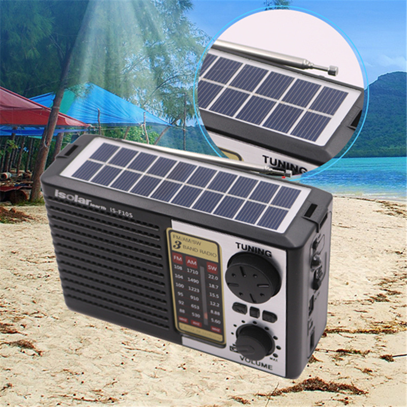 Solarladdning av nödsituationer Radio Multi Band High Sensitivity Radio Wireless Bluetooth -högtalare stöder FM / AM / SW Radio