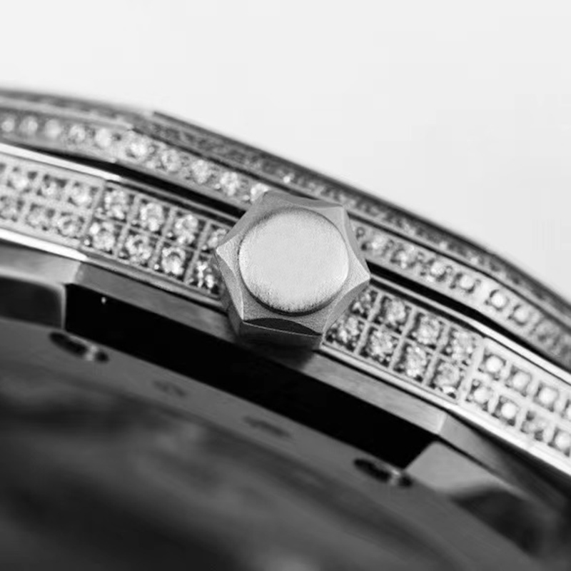 Vollständig gebohrte Herrenuhr, automatisch, mechanisch, 41 mm, diamantbesetztes Armband aus feinem Stahl, modische Business-Uhr Montre de Luxe