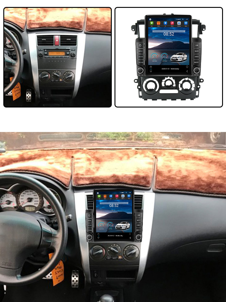 Android 11 Car DVD Radio Player för Mitsubishi Colt Plus 2007-2012 Multimedia Video Stereo Navigation CarPlay DVD 2DIN BT