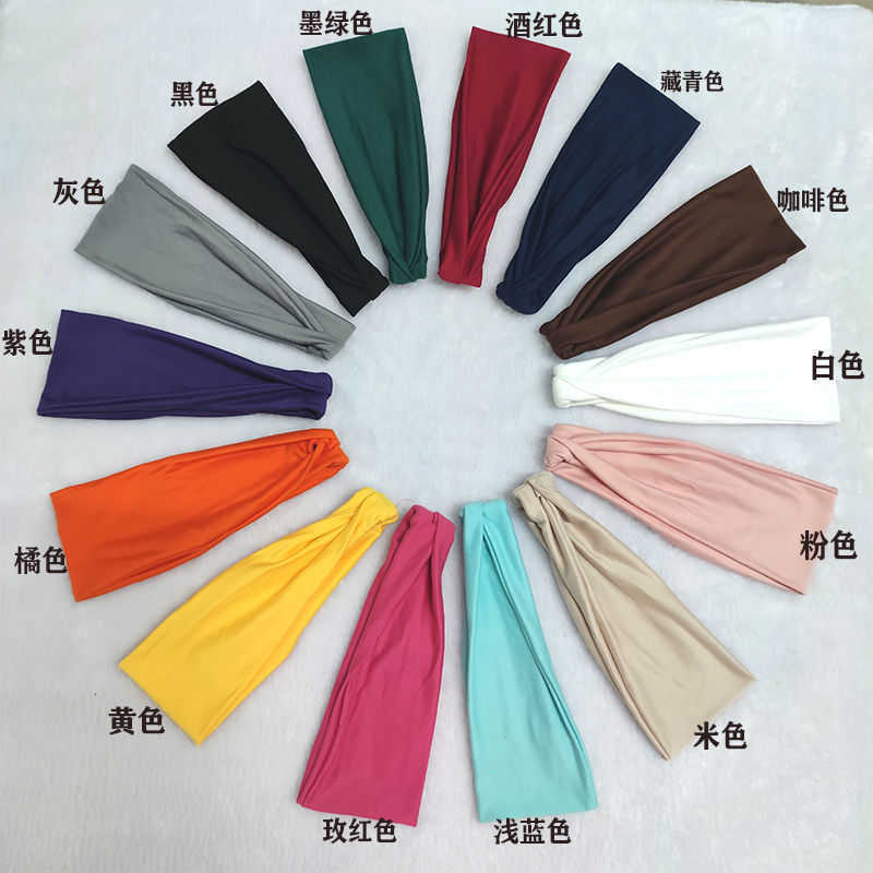 Bandas de cabelo de ioga cordas de tendência esportes de suor de suor de yoga bandana de fitness elástica pura klr fitness running hen wide arest lenfarf l221027