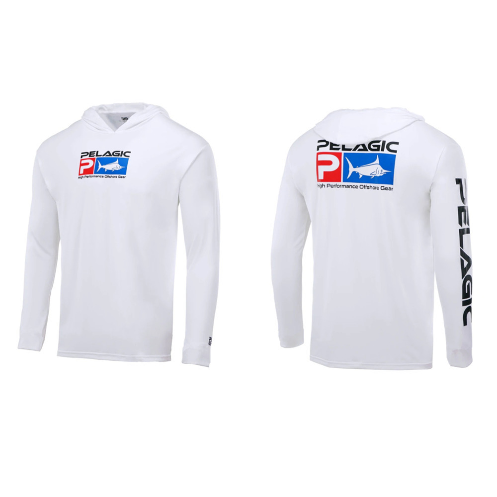 Utomhus T-shirts Pelagic Gear Men's Fishing Hooded Shirts High Performance Clothing Roupa de Pesca Masculina Camisa Hoodie To318W