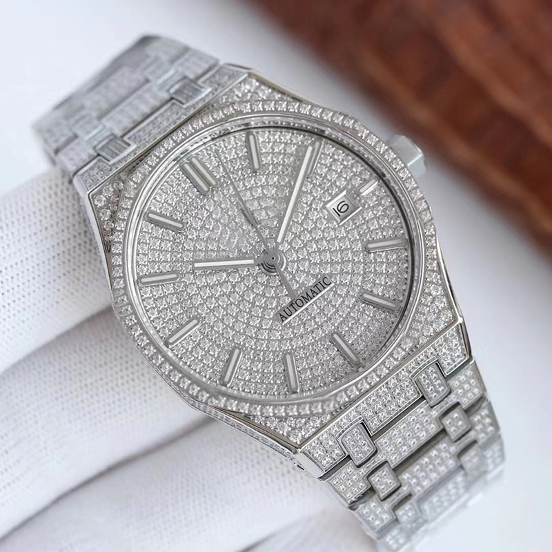 Heren luxe automatisch mechanisch horloge klassieke stijl 41 mm volledig roestvrijstalen band top horloges saffier super lichtgevende u1 fabriek
