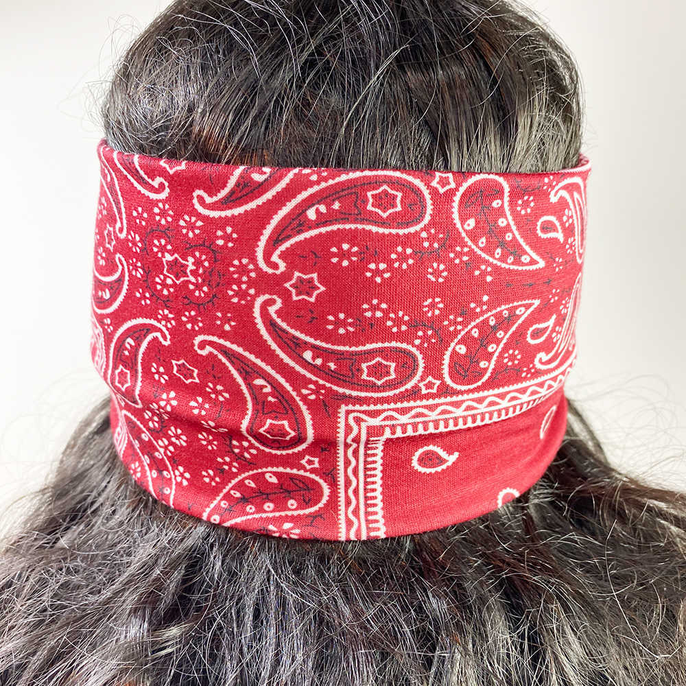 Heoga Hair Bands Head Bands Cross Elasticate Headsding Bandana Print Head Wrap Beauty Sports Headds L221027