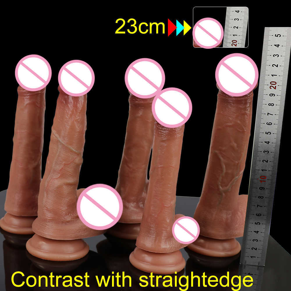 Articoli di bellezza Skin Soft Silicone Dildo realistico Grande enorme pene artificiale maschile con ventosa Plug anale Dildo donne Giocattolo sexy adulti Dick