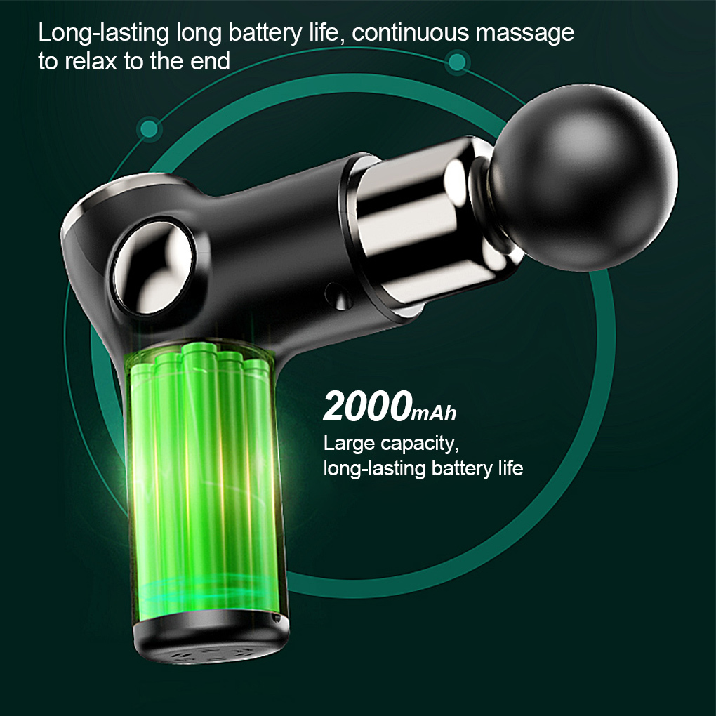 Full Body Massager 32 Speeds Mini LCD Gun Deep Tissue Percussion Muscle for Pain Relief Back Relaxation Fitness 221027